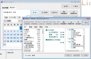 食事記録作成の様子